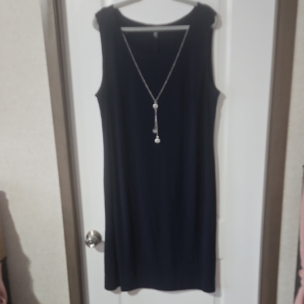 Elegant Navy Sleeveless Dress